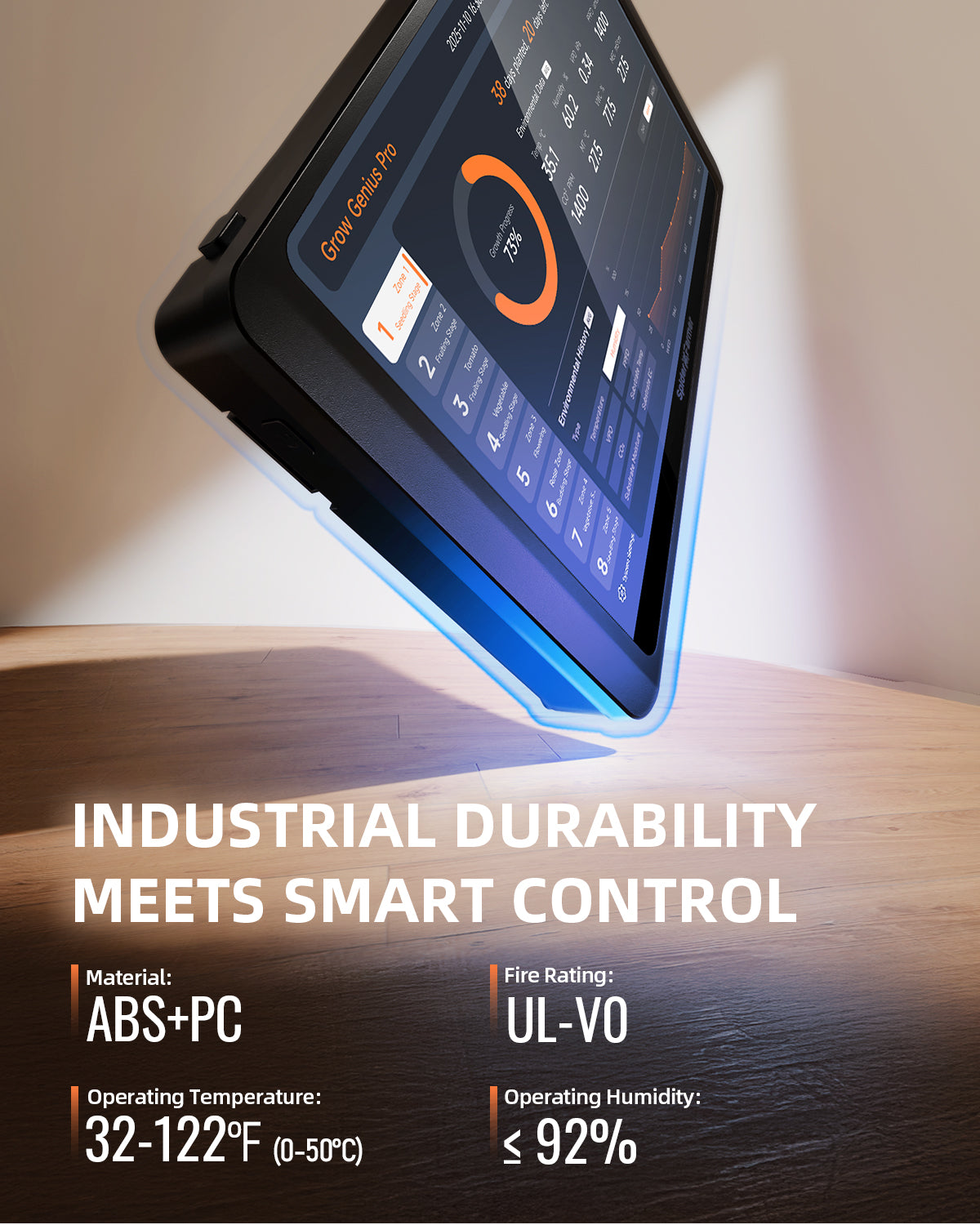 Spider Farmer GGS Pro Controller-Kits | VPD-Überwachung, Zeitplanung, Datenerfassung, Bluetooth & WLAN