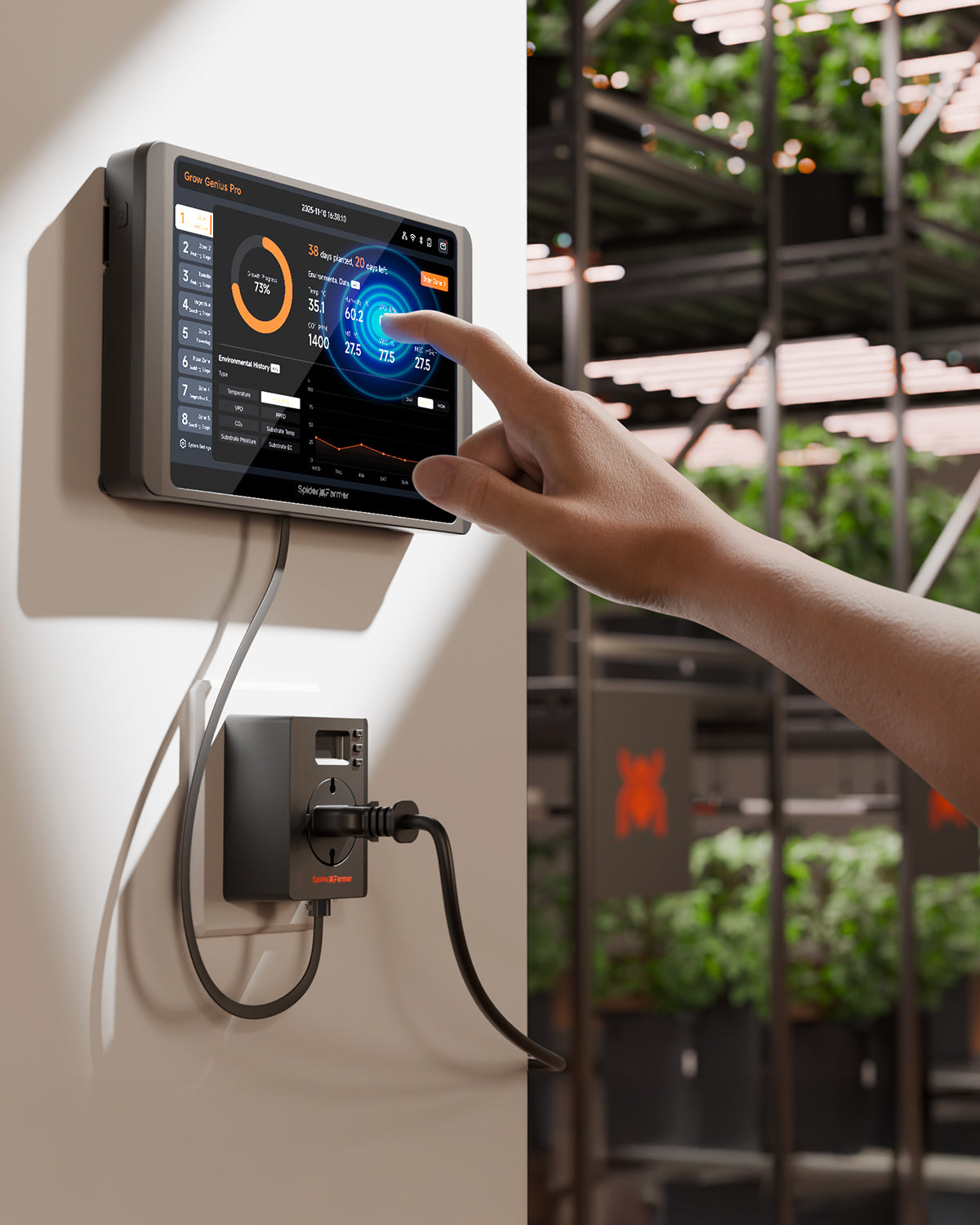 Spider Farmer GGS Pro Controller-Kits | VPD-Überwachung, Zeitplanung, Datenerfassung, Bluetooth & WLAN