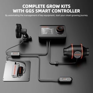 Spider Farmer® 70x70x160cm Komplettes Growzelt-Set | SF1000 301H EVO Vollspektrum-LED-Growlampe | 15 cm Clip-Lüfter | 10 cm Belüftungssystem mit Smart-App-Steuerung (GGS)