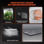 Spider Farmer® 120 x 60 x 180 cm Growbox-Komplettset, SF2000 301H EVO Vollspektrum-LED-Pflanzenlampe, 6-Zoll-Clip-Ventilator, 4-Zoll-Belüftungssystem mit intelligentem Lüfter-Controller